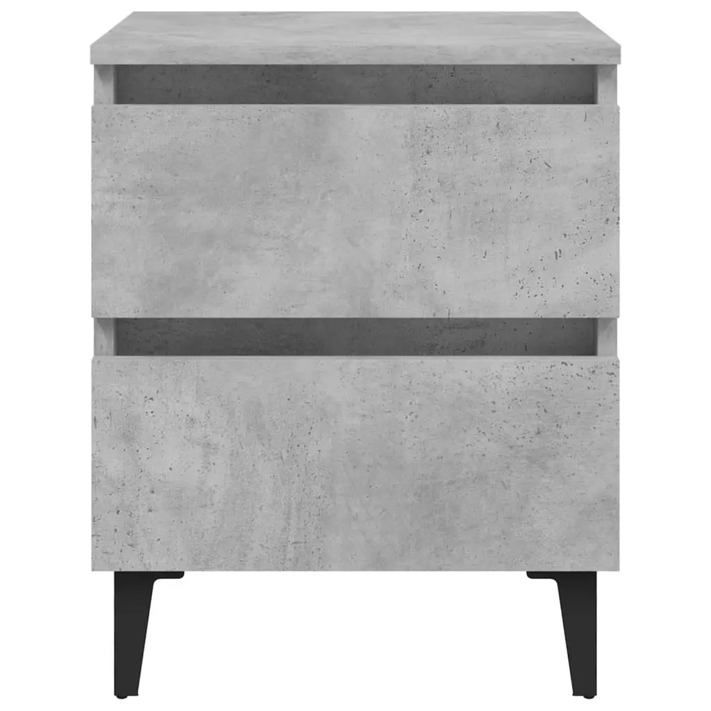 Bed Cabinets 2 pcs Concrete Grey 40x35x50 cm Engineered Wood 805878