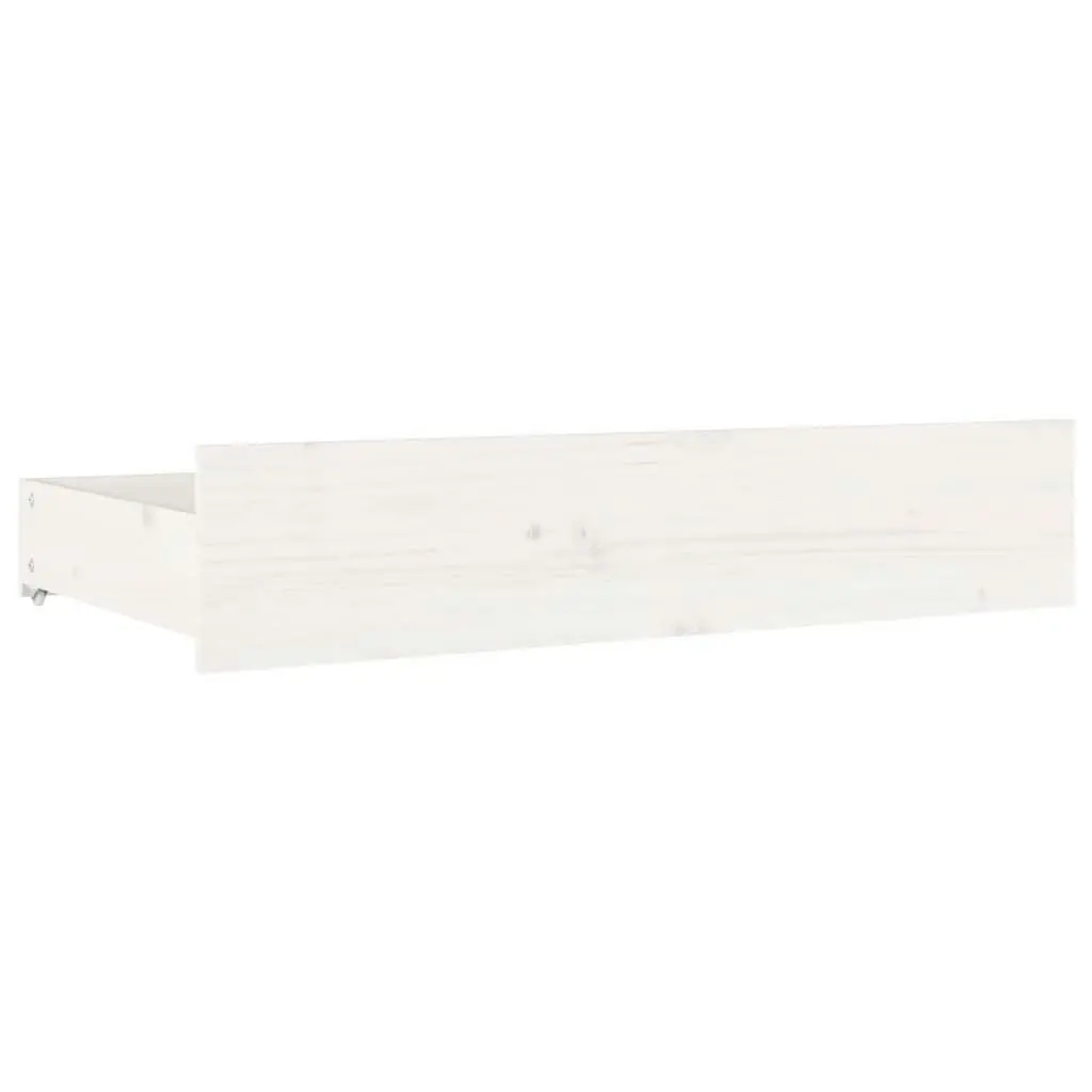 Bed Drawers 4 pcs White Solid Wood Pine 815000