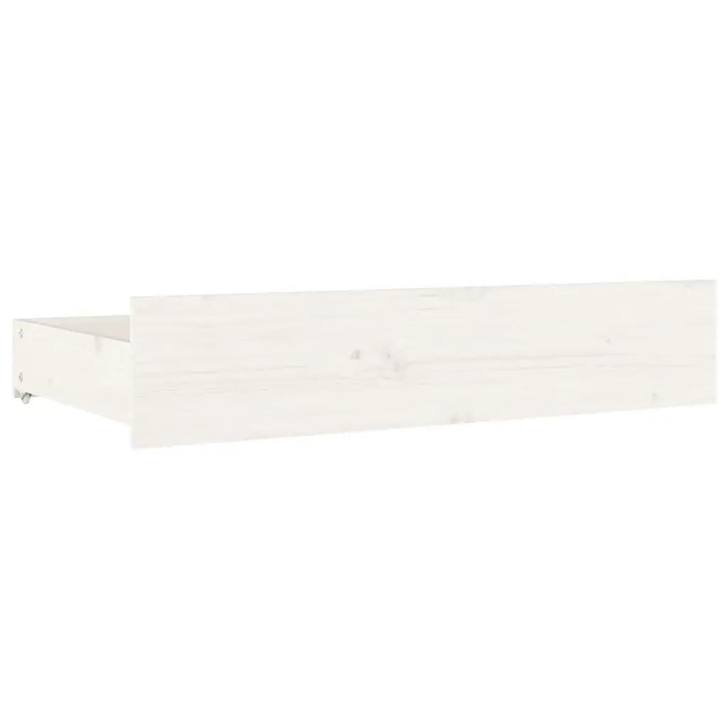 Bed Drawers 4 pcs White Solid Wood Pine 814995