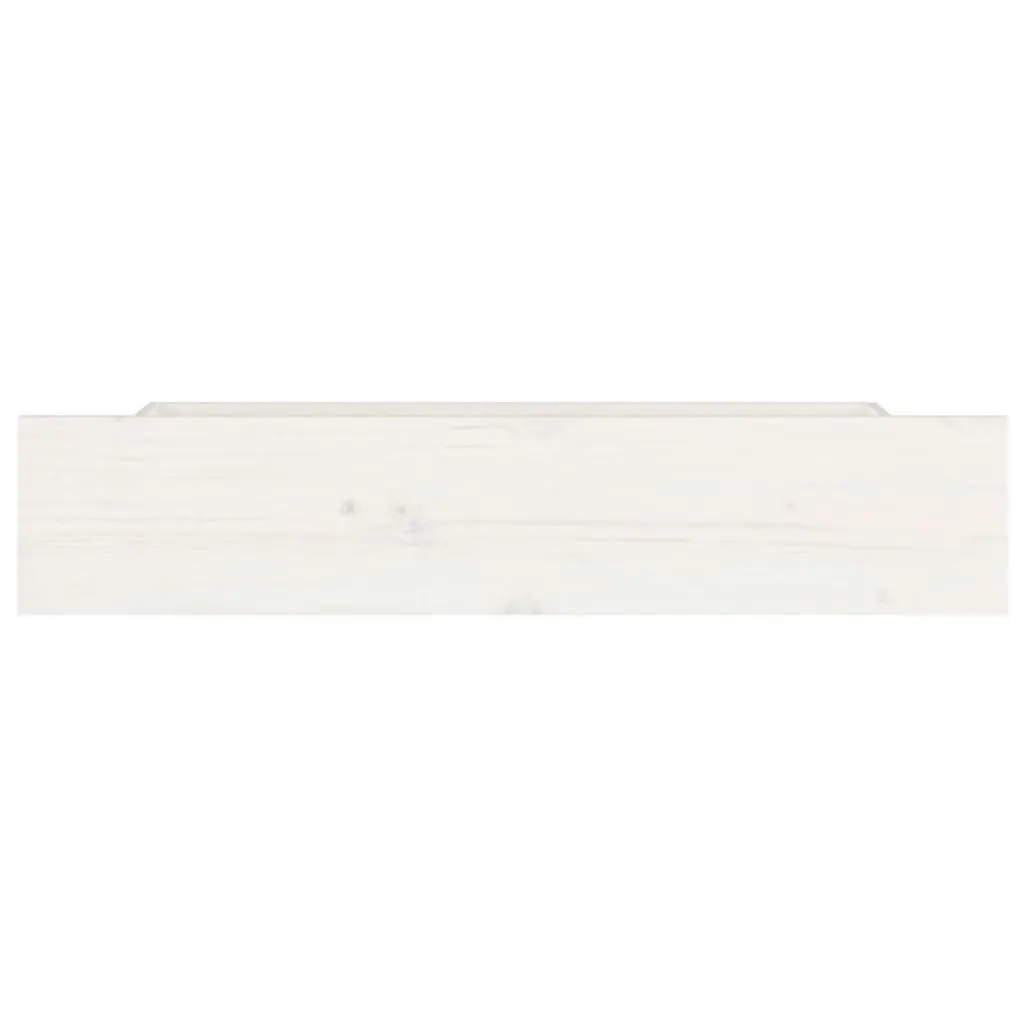 Bed Drawers 4 pcs White Solid Wood Pine 814995