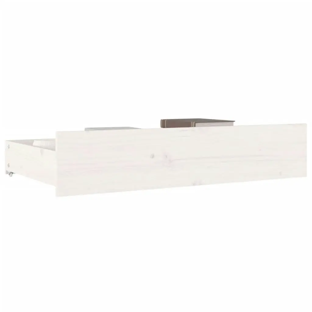 Bed Drawers 4 pcs White Solid Wood Pine 814995