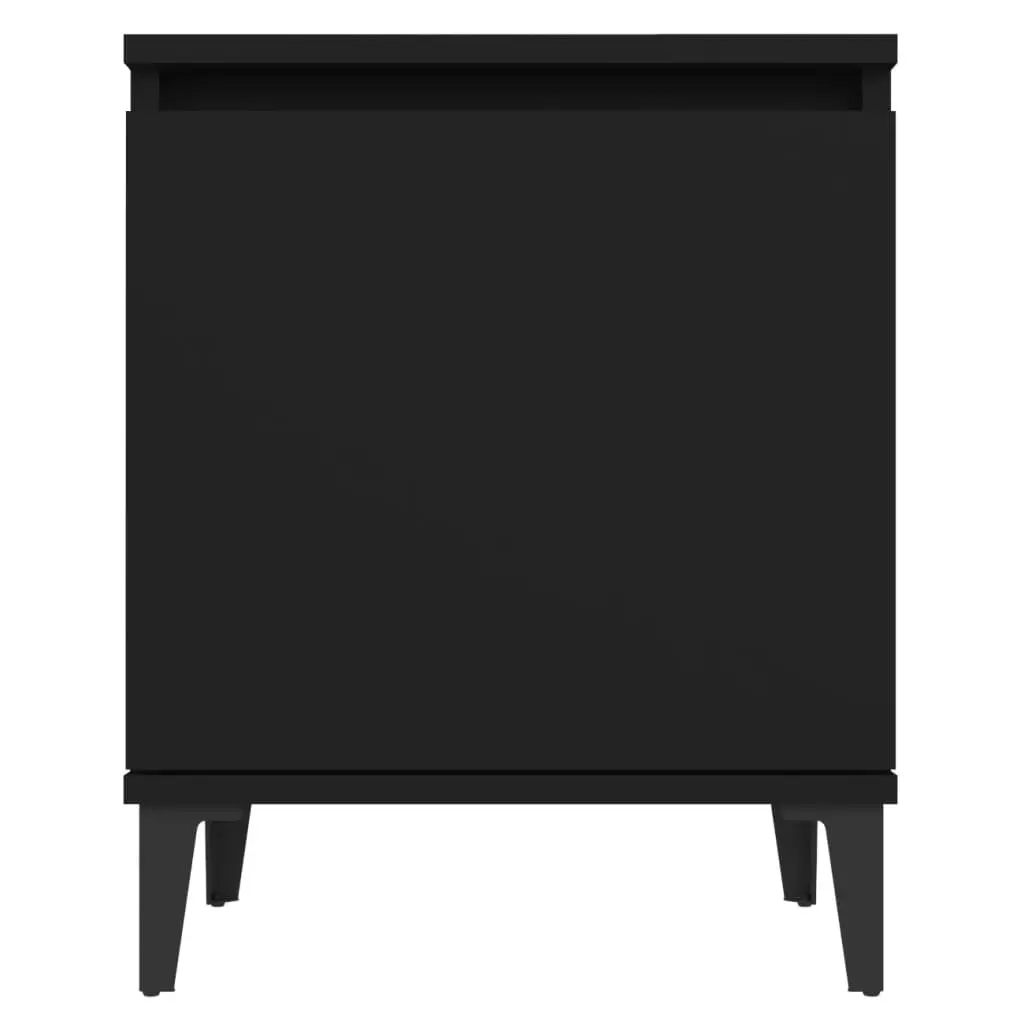 Bed Cabinet with Metal Legs Black 40x30x50 cm 805835