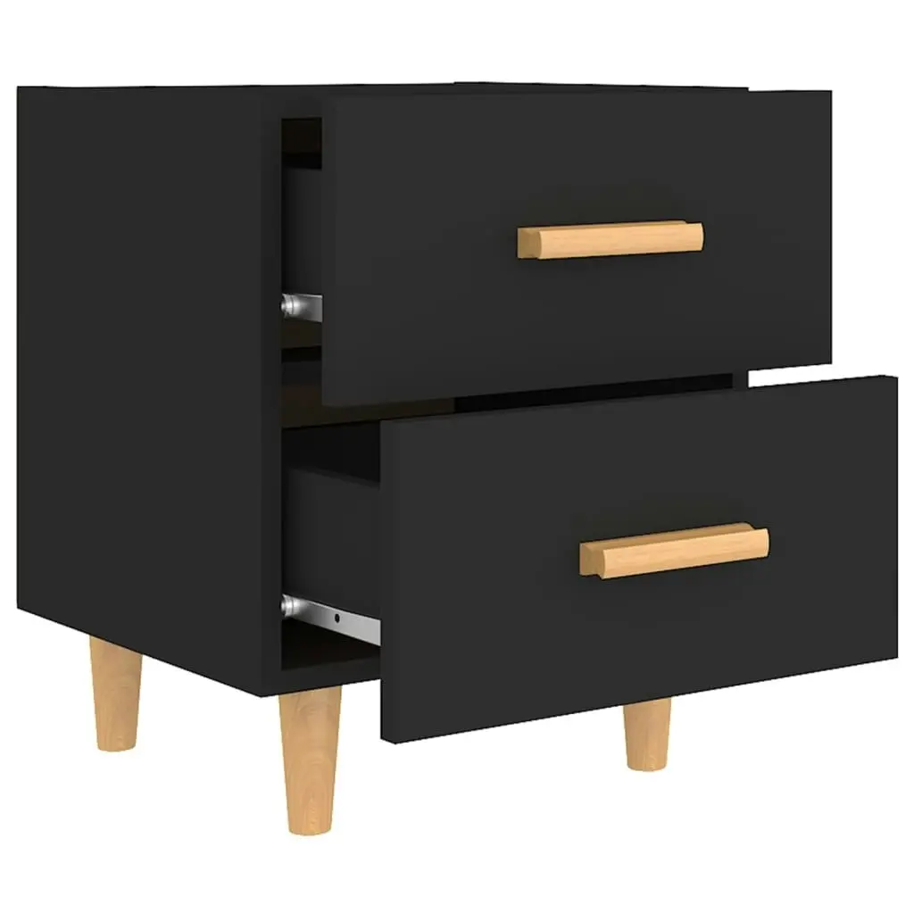 Bed Cabinets 2 pcs Black 40x35x47.5 cm 811973