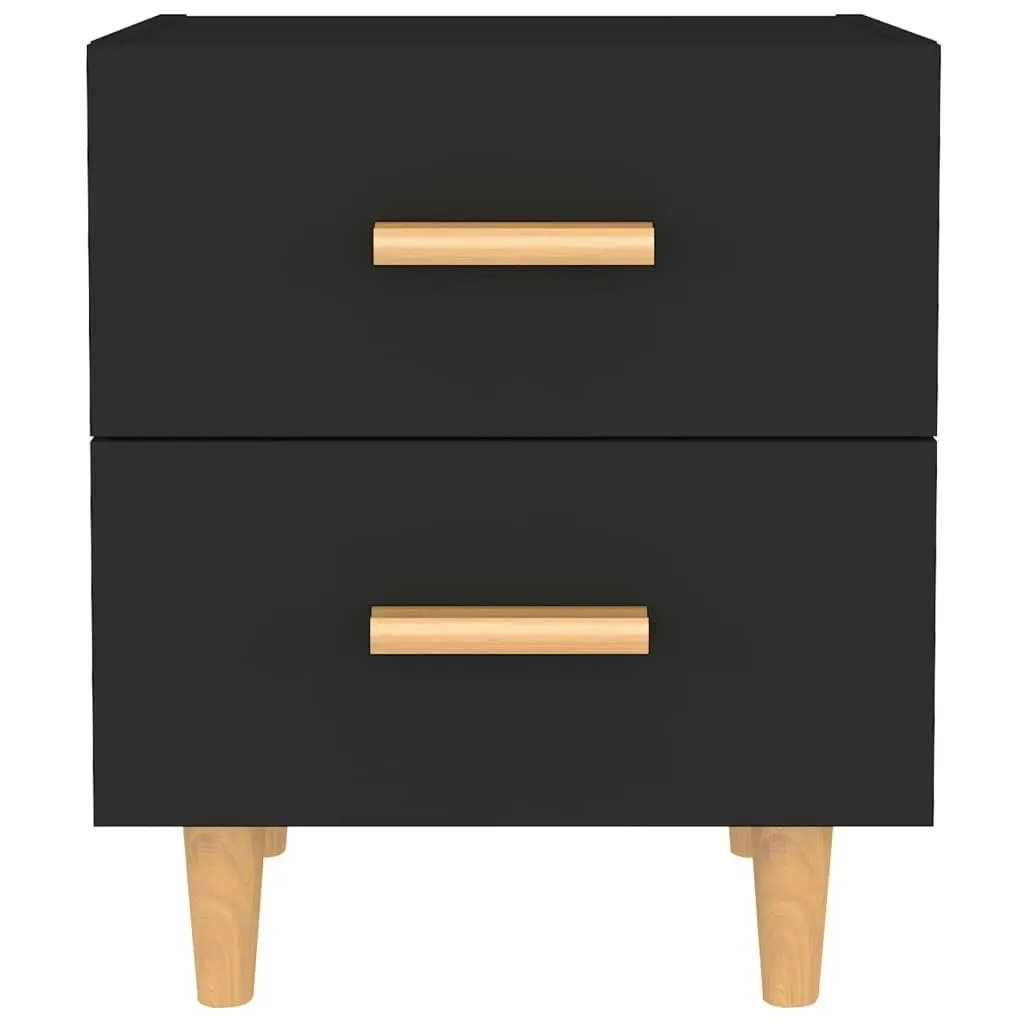 Bed Cabinets 2 pcs Black 40x35x47.5 cm 811973