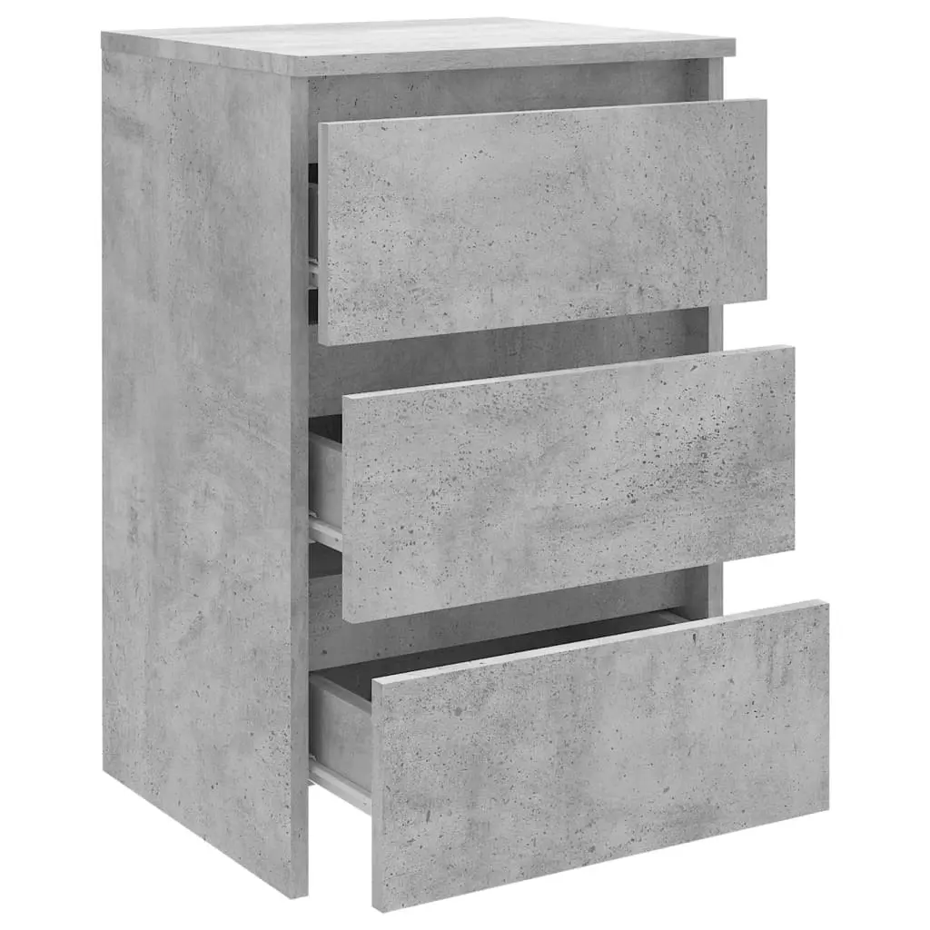 Bed Cabinets 2 pcs Concrete Grey 40x35x62.5 cm Engineered Wood 806220