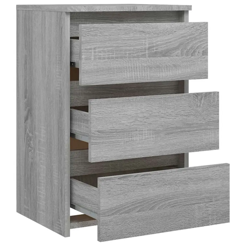 Bed Cabinets 2 pcs  Grey Sonoma 40x35x62.5 cm Engineered Wood 815174