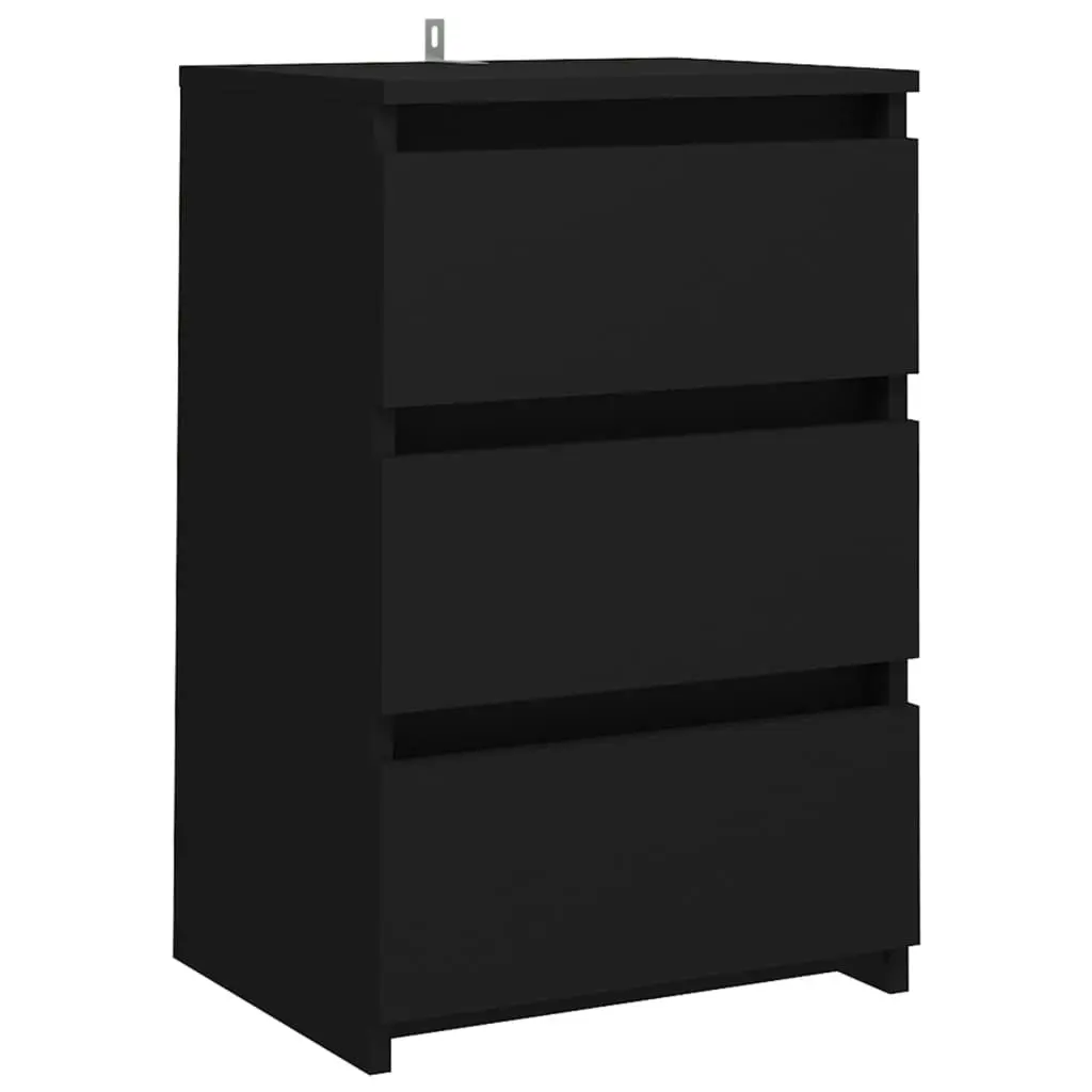 Bed Cabinets 2 pcs Black 40x35x62.5 cm Engineered Wood 806214