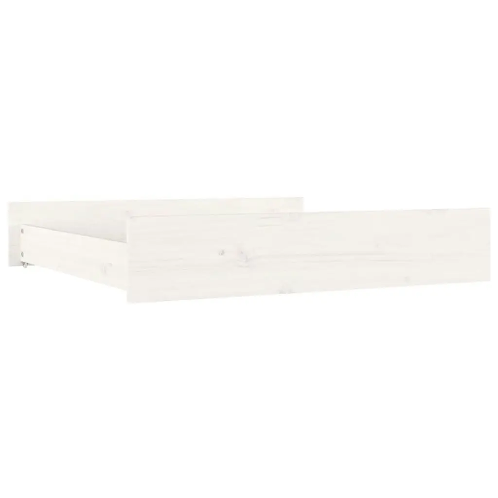 Bed Drawers 2 pcs White Solid Wood Pine 814980