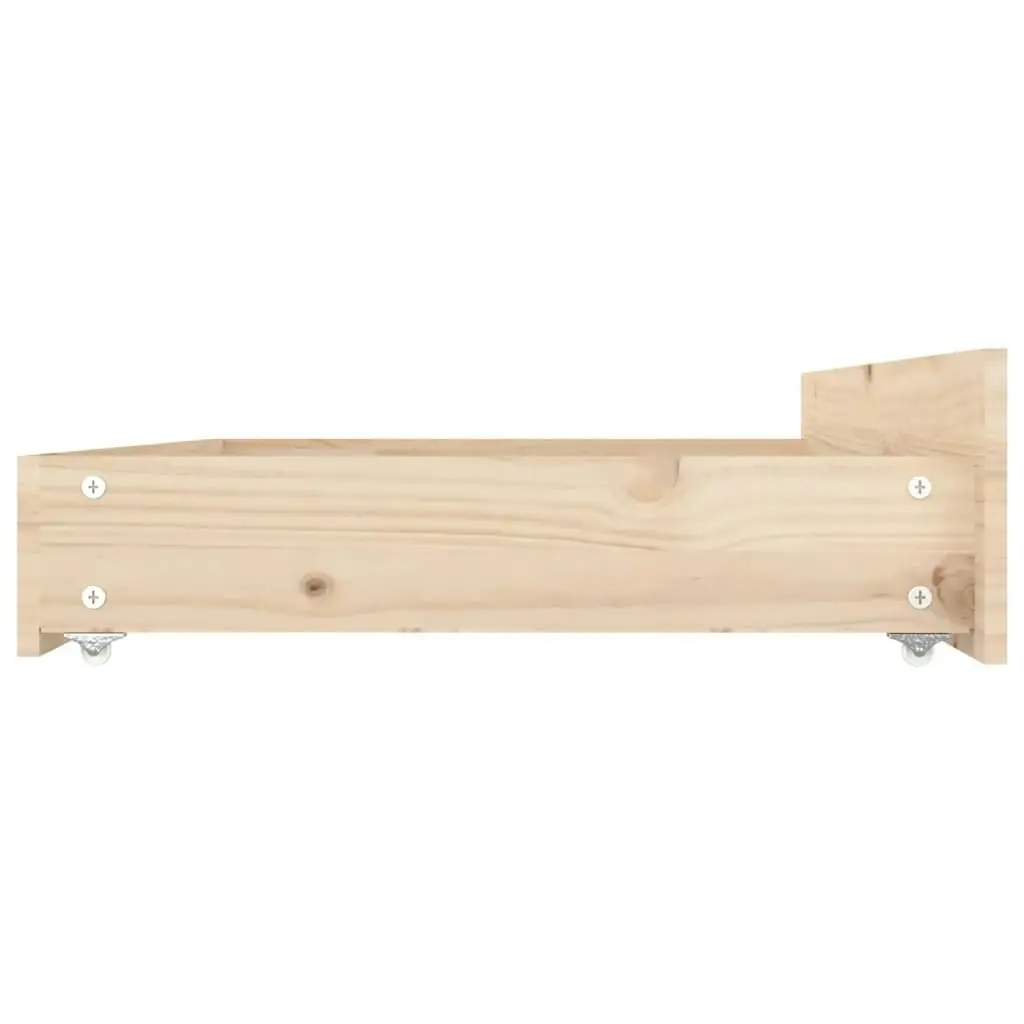 Bed Drawers 4 pcs Solid Wood Pine 814999