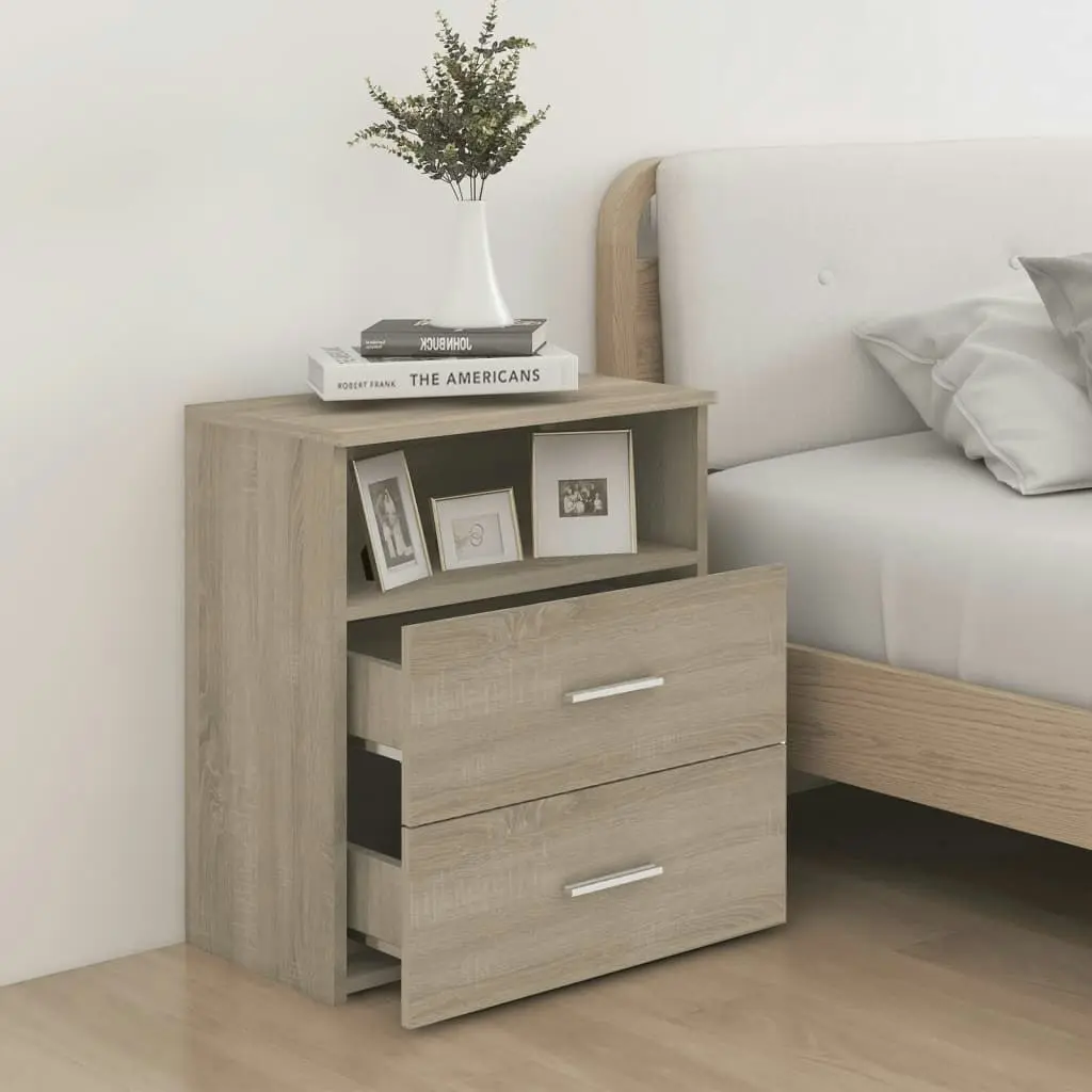 Bed Cabinets 2 pcs Sonoma Oak 50x32x60 cm 803279