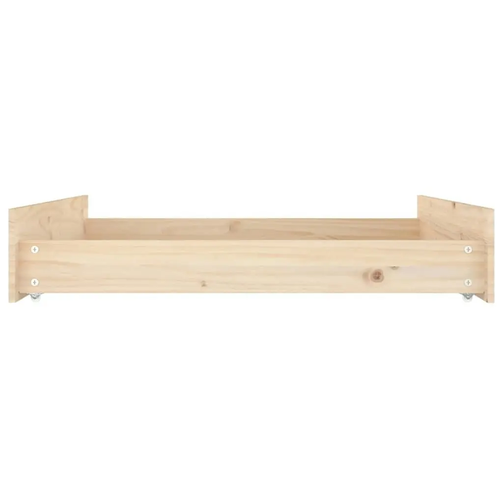 Bed Drawers 2 pcs Solid Wood Pine 814979