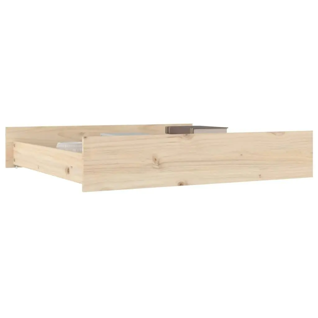 Bed Drawers 2 pcs Solid Wood Pine 814979