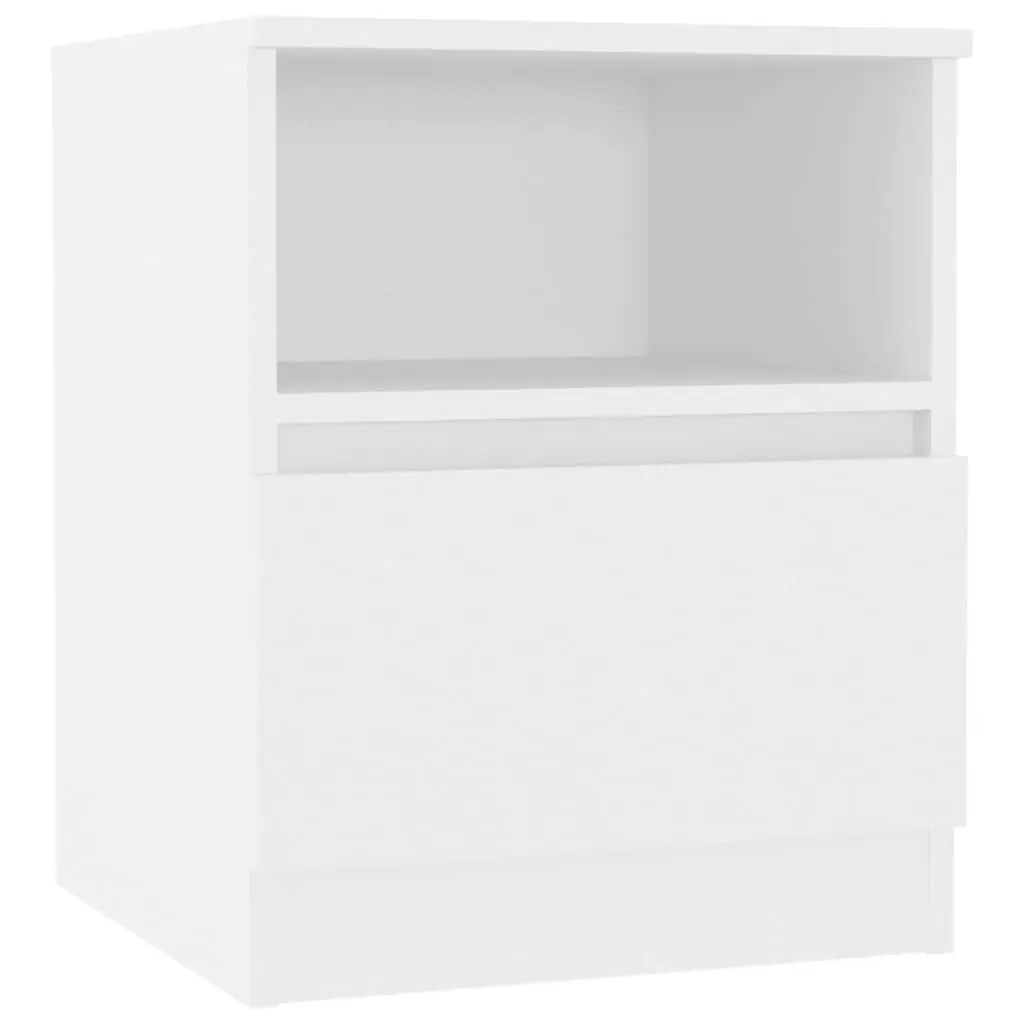 Bed Cabinets 2 pcs White 40x40x50 cm Engineered Wood 806158