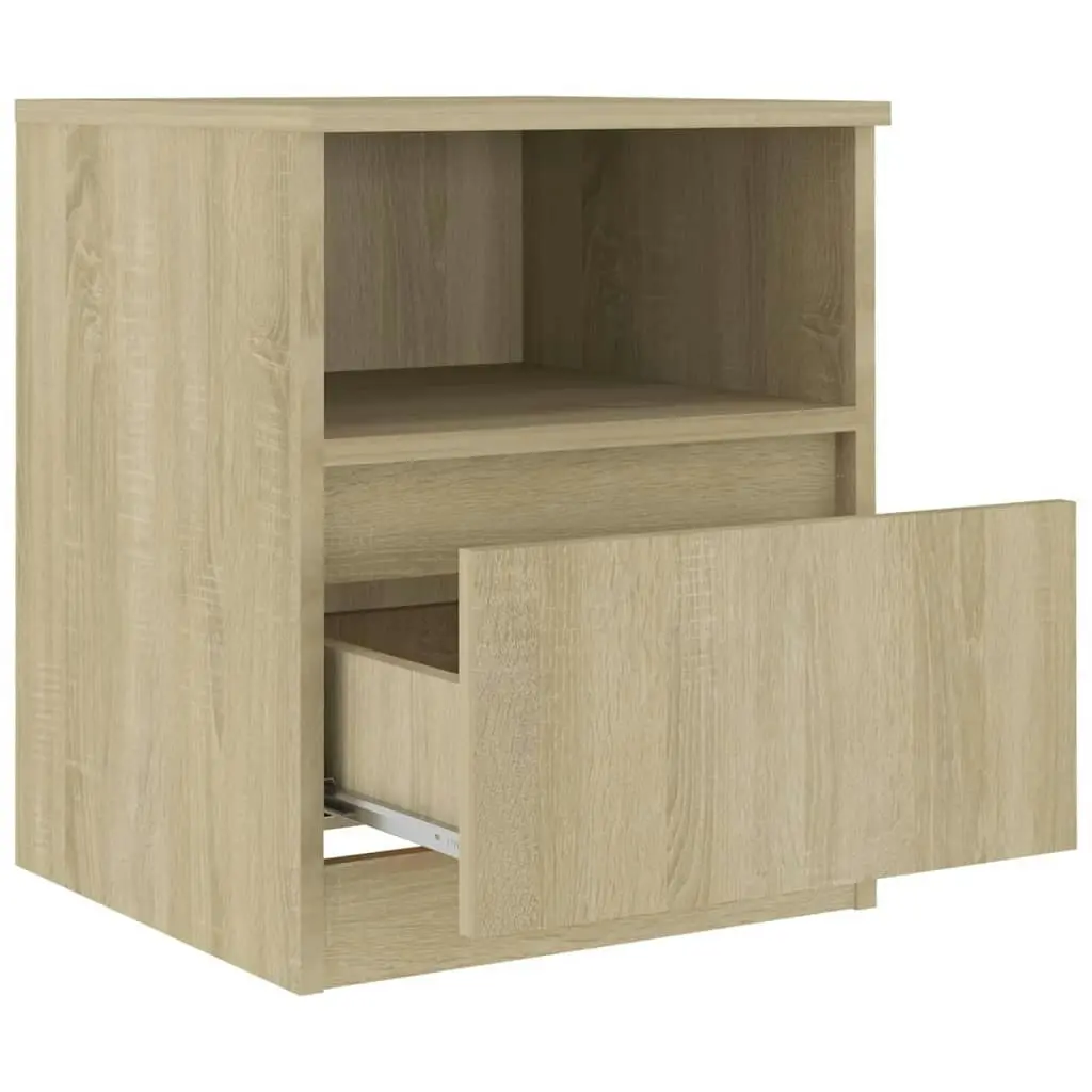 Bed Cabinets 2 pcs Sonoma Oak 40x40x50 cm Engineered Wood 806164