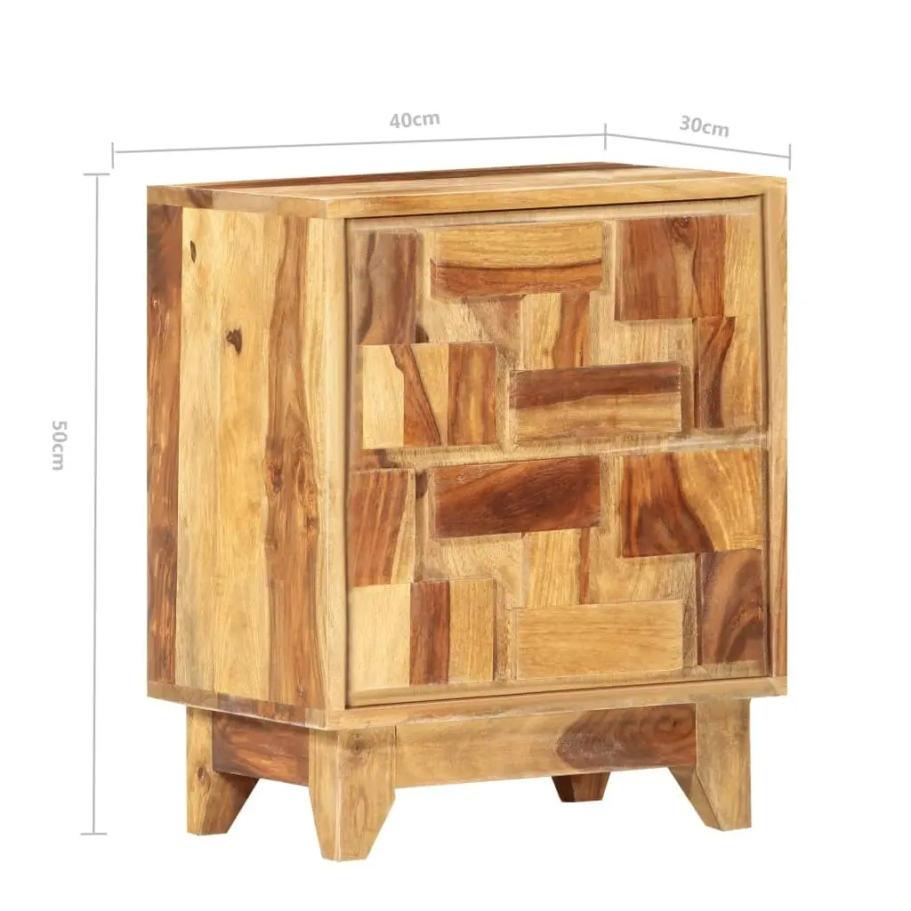 Bedside Cabinet 40x30x50 cm Solid Sheesham Wood 287346