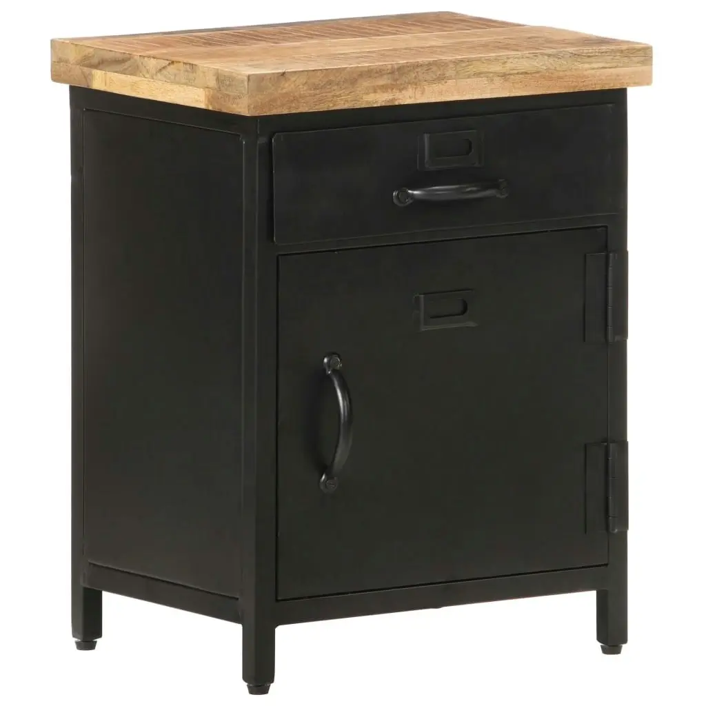 Bedside Cabinet 40x30x52 cm Rough Mango Wood 320664