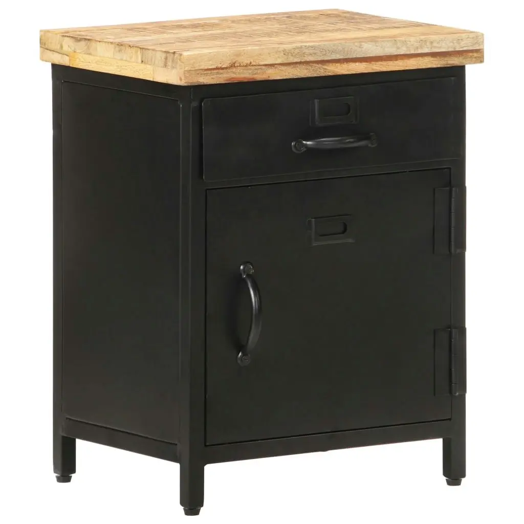 Bedside Cabinet 40x30x52 cm Rough Mango Wood 320664