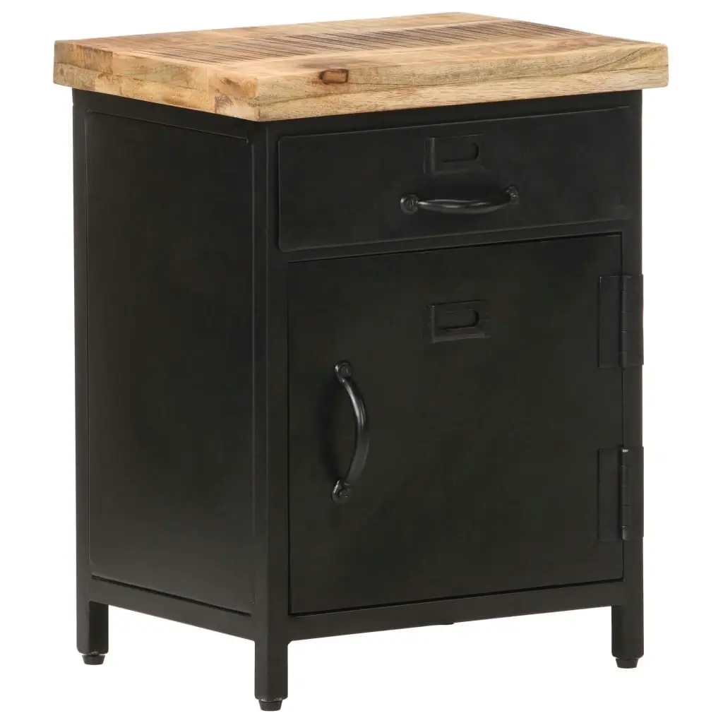 Bedside Cabinet 40x30x52 cm Rough Mango Wood 320664