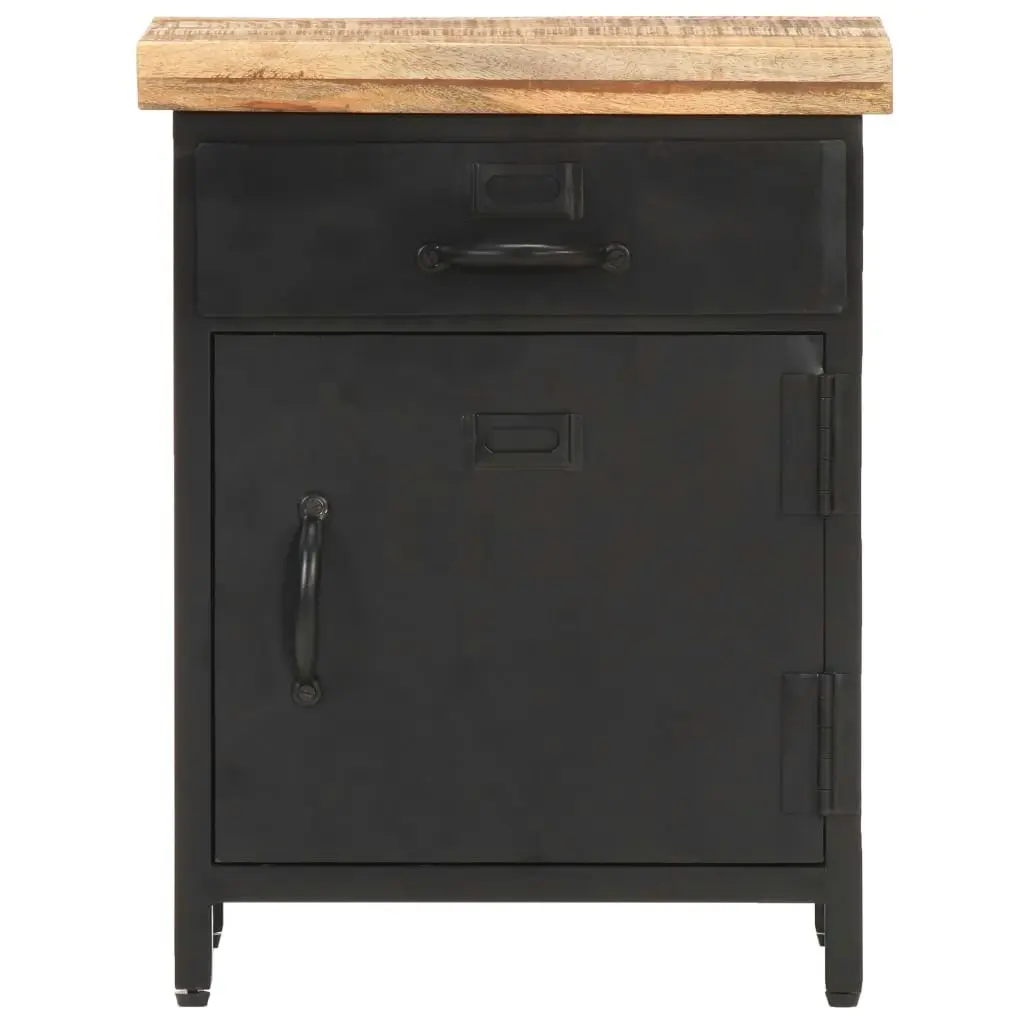 Bedside Cabinet 40x30x52 cm Rough Mango Wood 320664