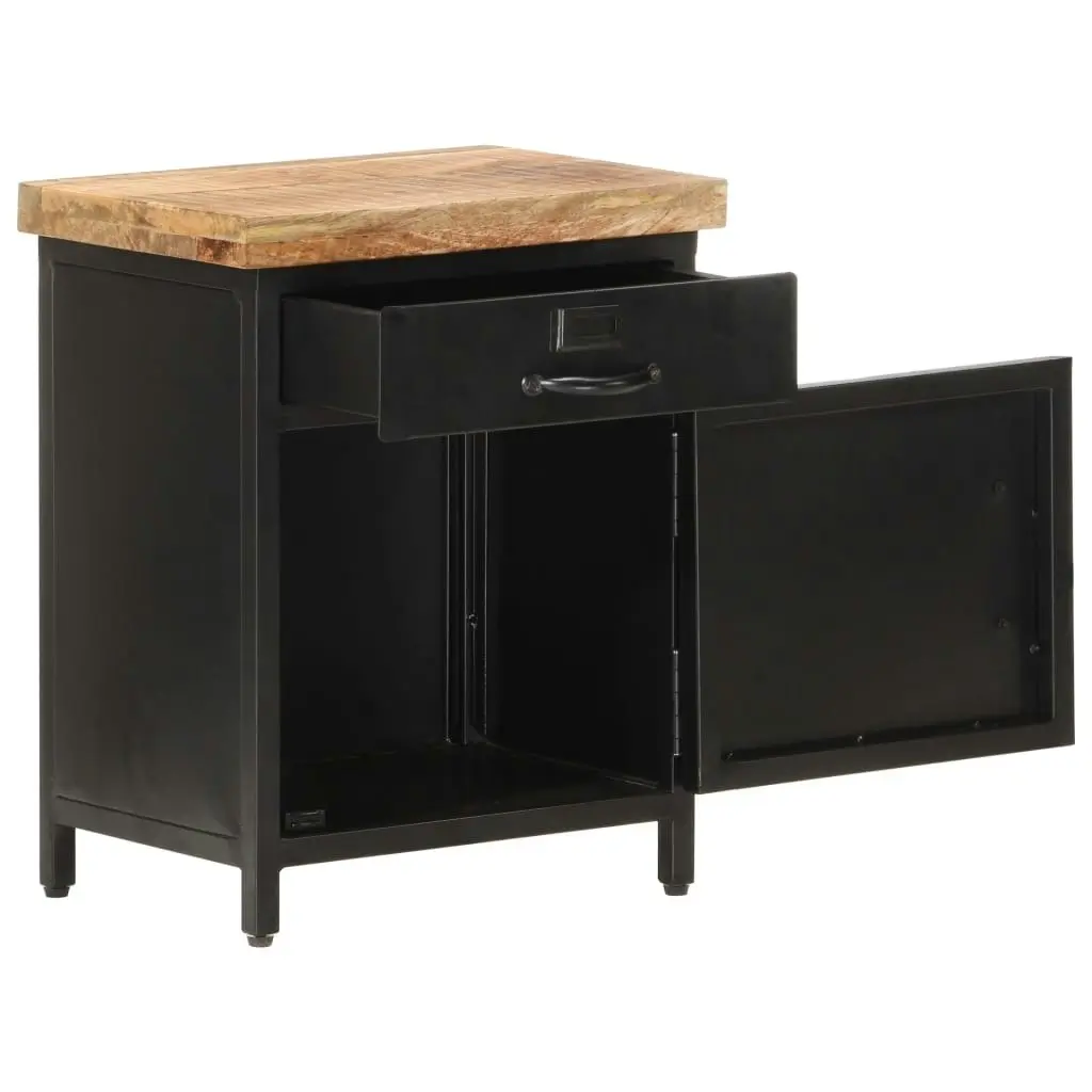 Bedside Cabinet 40x30x52 cm Rough Mango Wood 320664