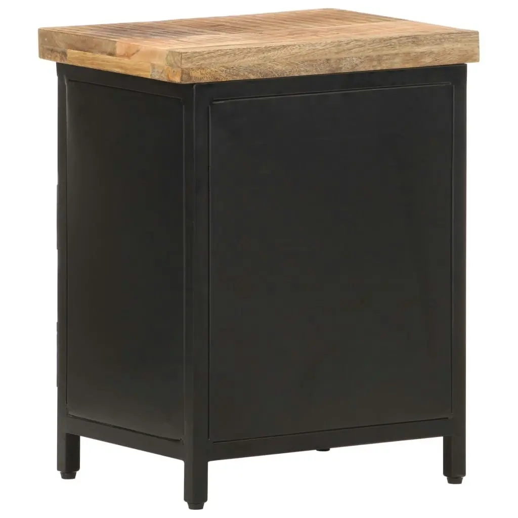 Bedside Cabinet 40x30x52 cm Rough Mango Wood 320664