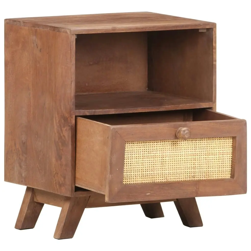 Bedside Cabinet 40x30x50 cm Solid Mango Wood 323597