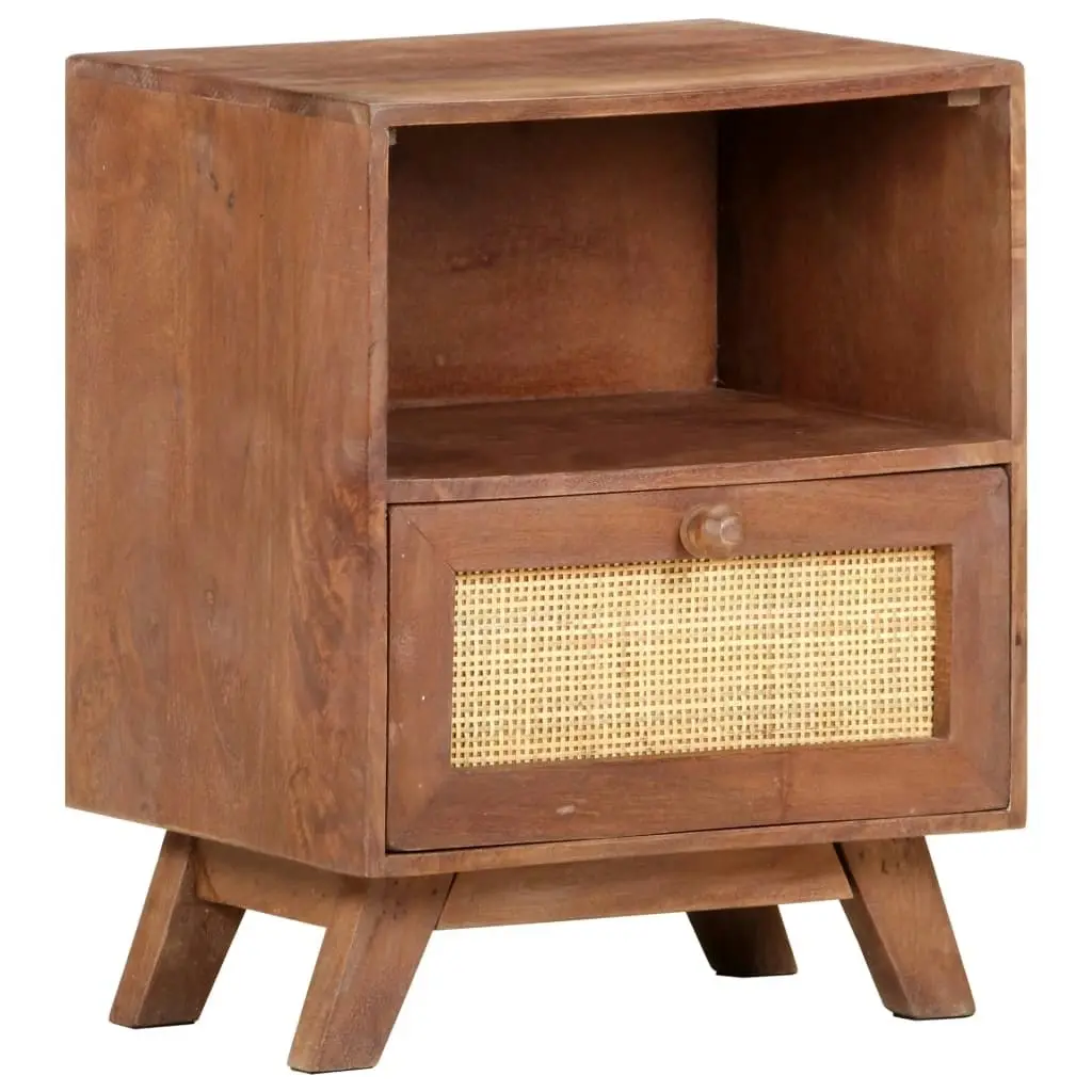 Bedside Cabinet 40x30x50 cm Solid Mango Wood 323597