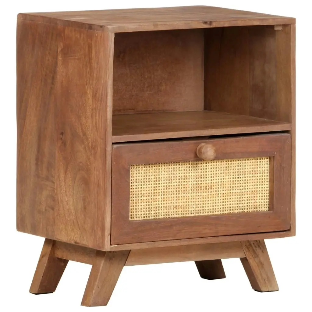 Bedside Cabinet 40x30x50 cm Solid Mango Wood 323597