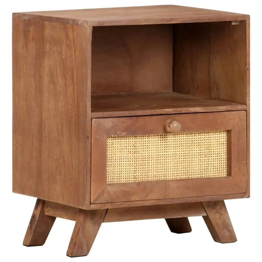 Bedside Cabinet 40x30x50 cm Solid Mango Wood 323597