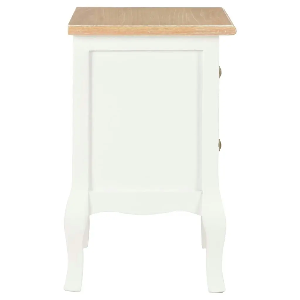 Bedside Cabinet 2 pcs White 35x30x49 cm MDF 280037