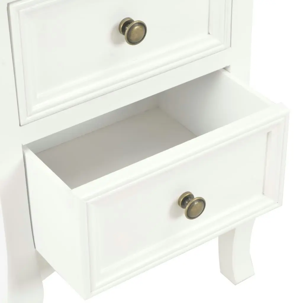 Bedside Cabinet 2 pcs White 35x30x49 cm MDF 280037