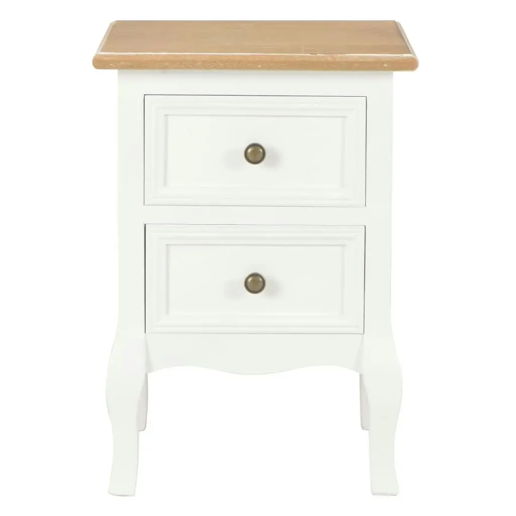 Bedside Cabinet 2 pcs White 35x30x49 cm MDF 280037