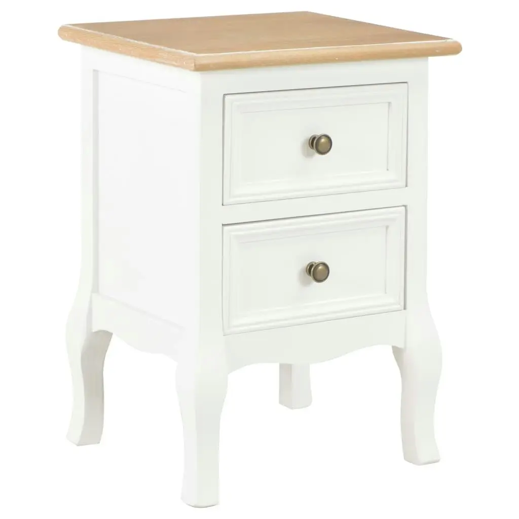 Bedside Cabinet 2 pcs White 35x30x49 cm MDF 280037