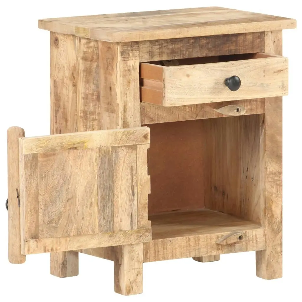 Bedside Cabinet 40x30x50 cm Rough Mango Wood 320234