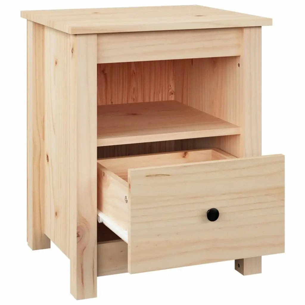 Bedside Cabinet 40x35x49 cm Solid Wood Pine 813709