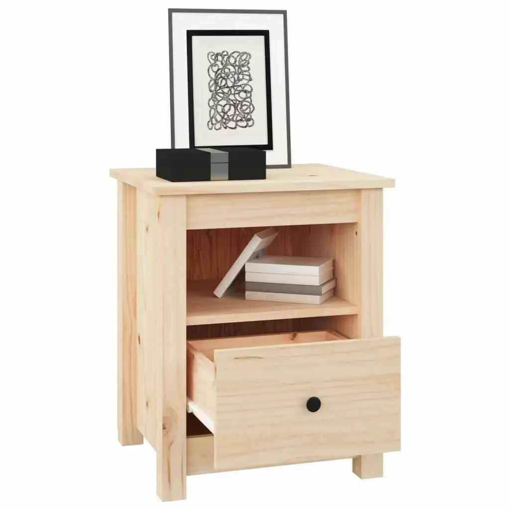 Bedside Cabinet 40x35x49 cm Solid Wood Pine 813709