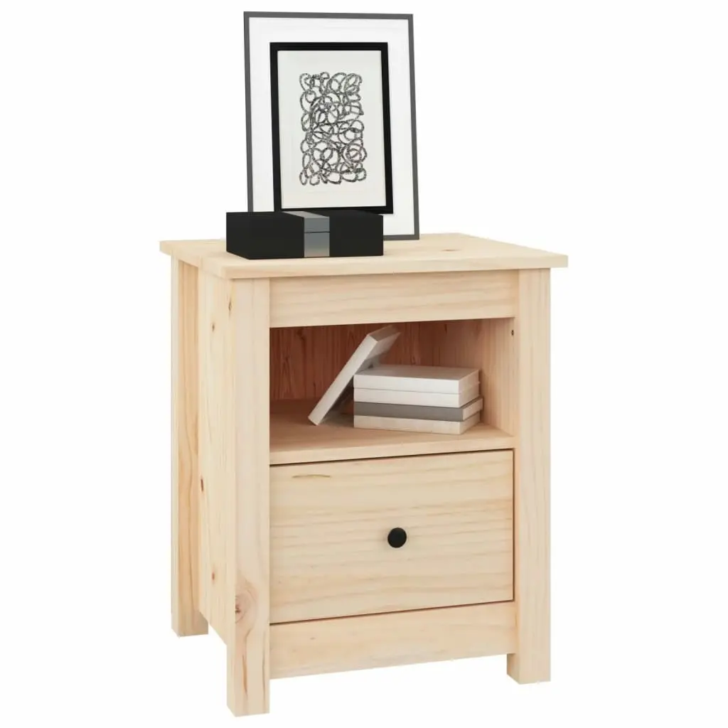 Bedside Cabinet 40x35x49 cm Solid Wood Pine 813709