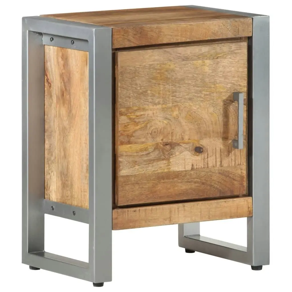 Bedside Cabinet 40x30x50 cm Rough Mango Wood 323488