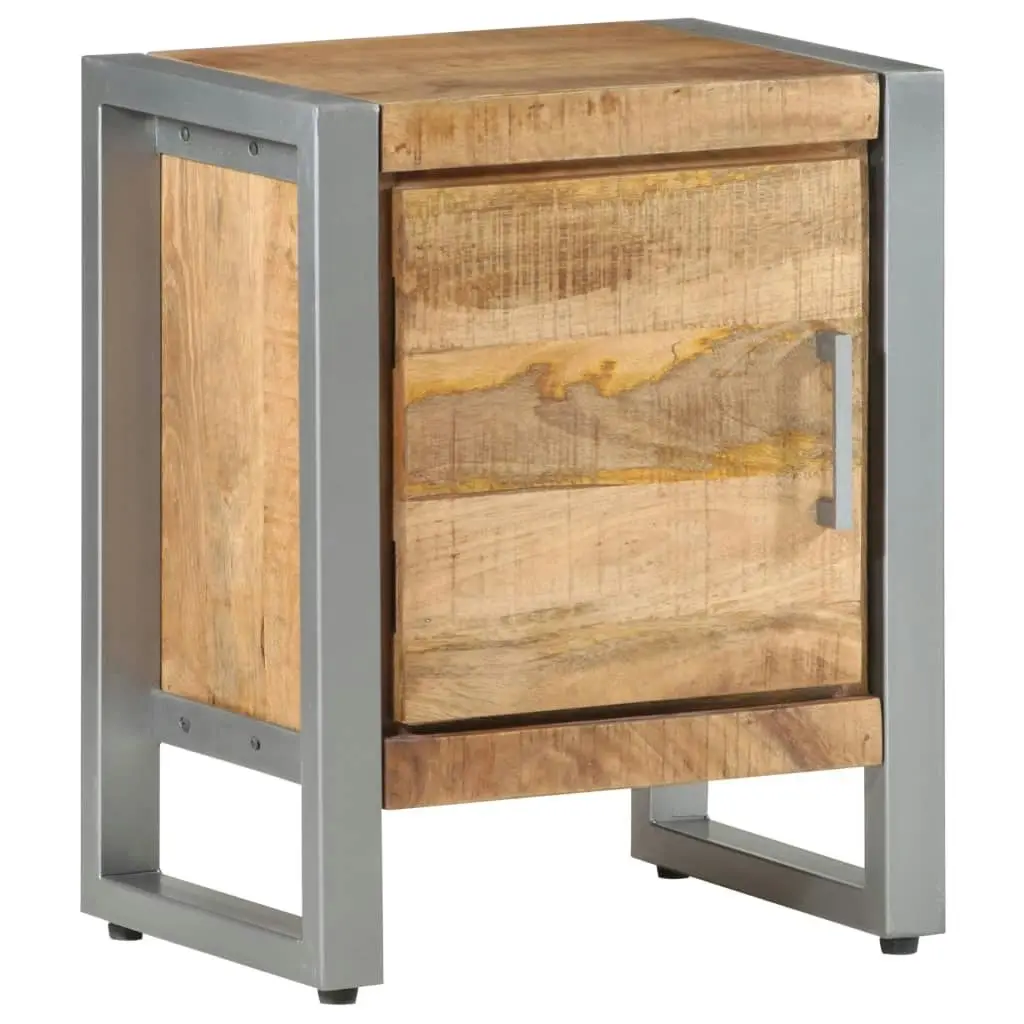 Bedside Cabinet 40x30x50 cm Rough Mango Wood 323488