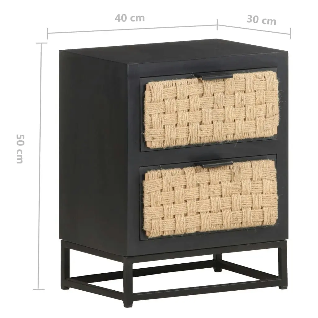 Bedside Cabinet 40x30x50 cm Solid Mango Wood 323494