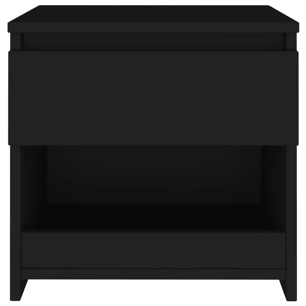 Bedside Cabinet Black 40x30x39 cm Engineered Wood 803445