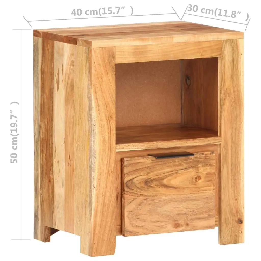 Bedside Cabinet 40x30x50 cm Solid Acacia Wood 320210