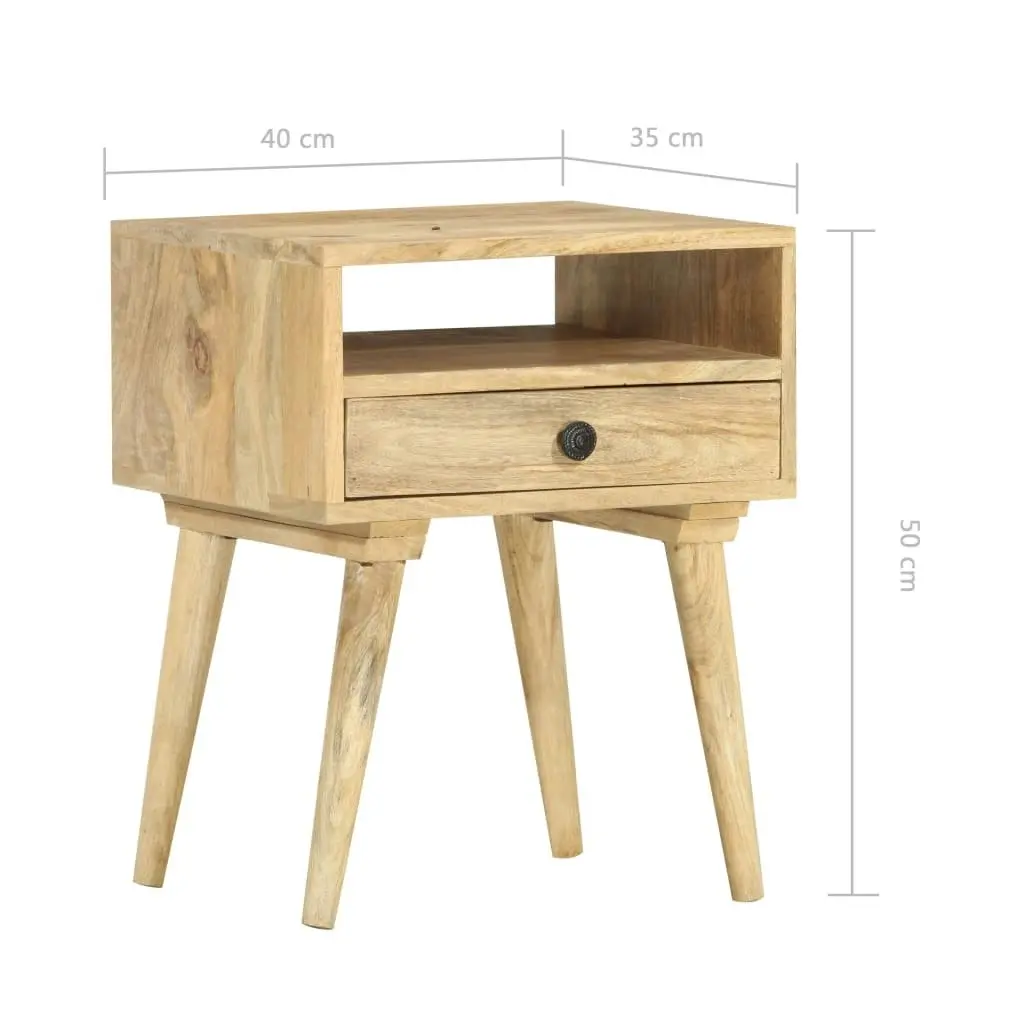 Bedside Cabinet 40x35x50 cm Solid Mango Wood 285849