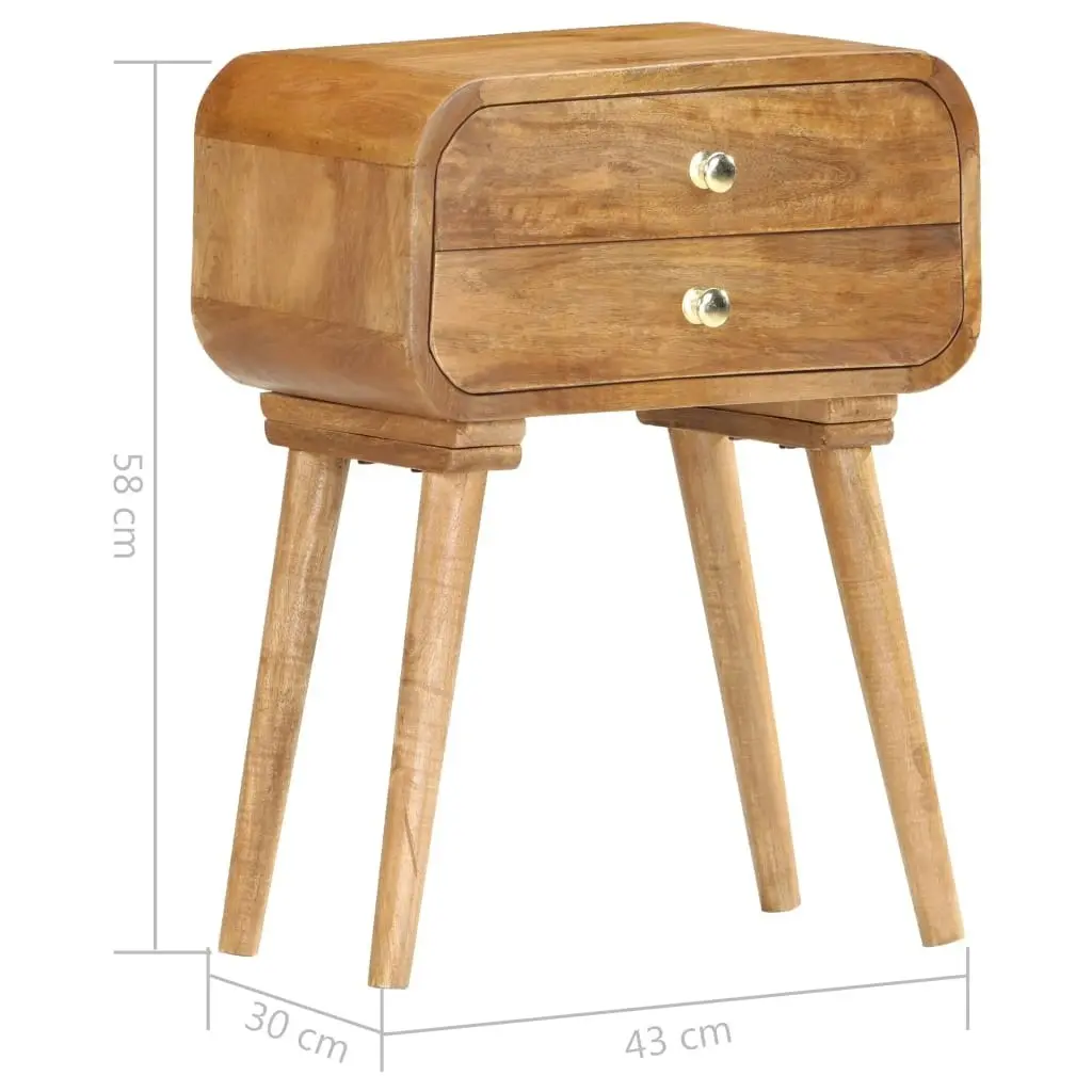 Bedside Cabinet 43x30x58 cm Solid Mango Wood 285851