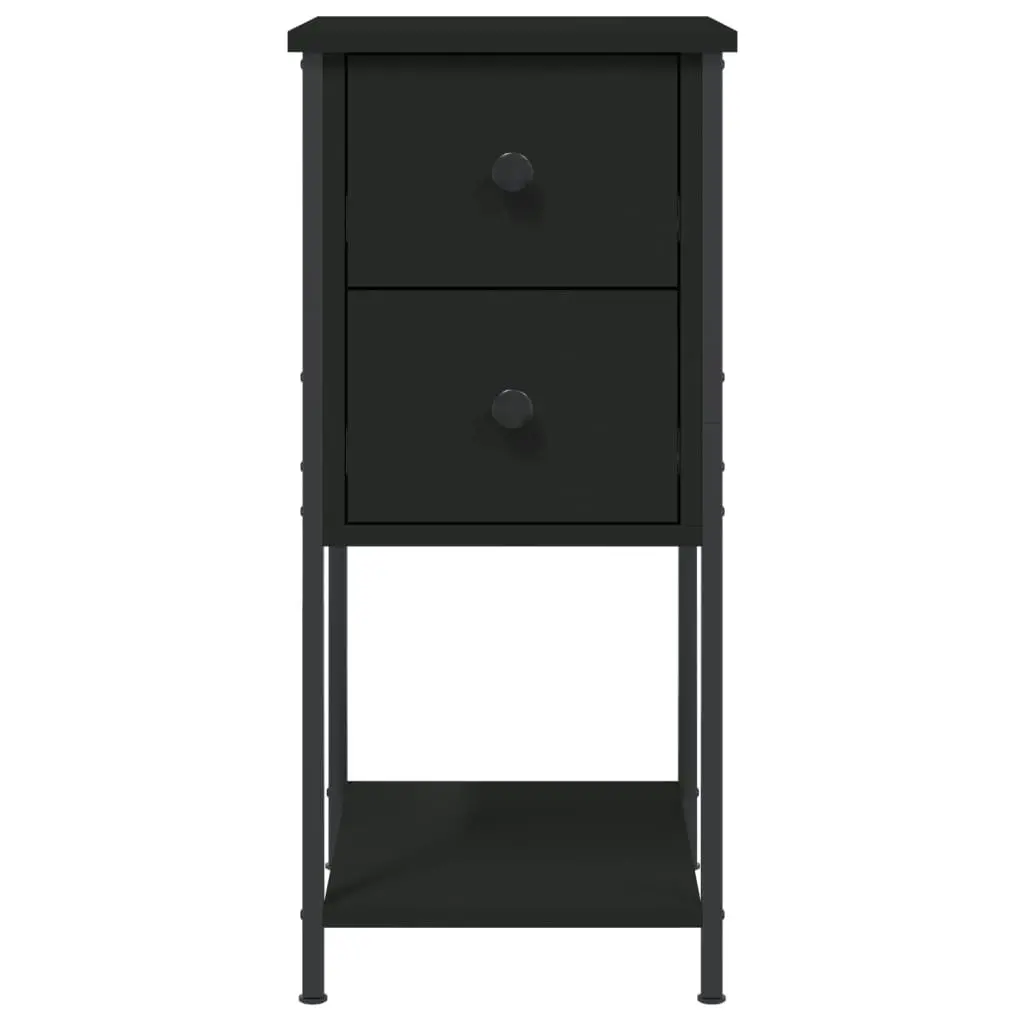 Bedside Cabinet Black 32x42x70 cm Engineered Wood 826093