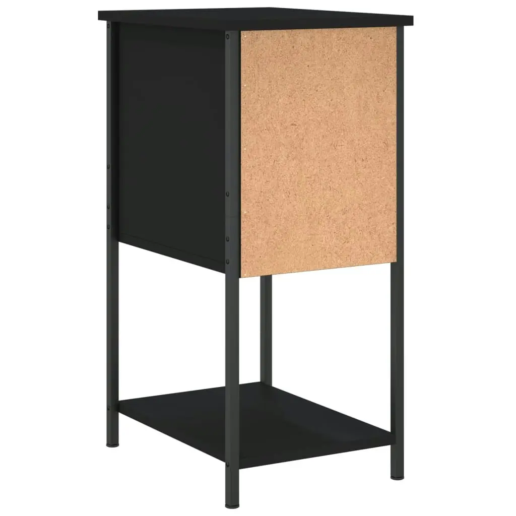 Bedside Cabinet Black 32x42x70 cm Engineered Wood 826093