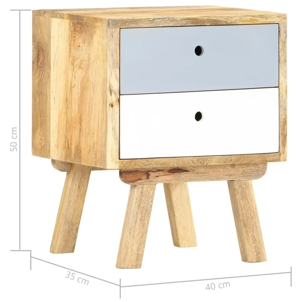 Bedside Cabinet 40x35x50 cm Solid Mango Wood 285858