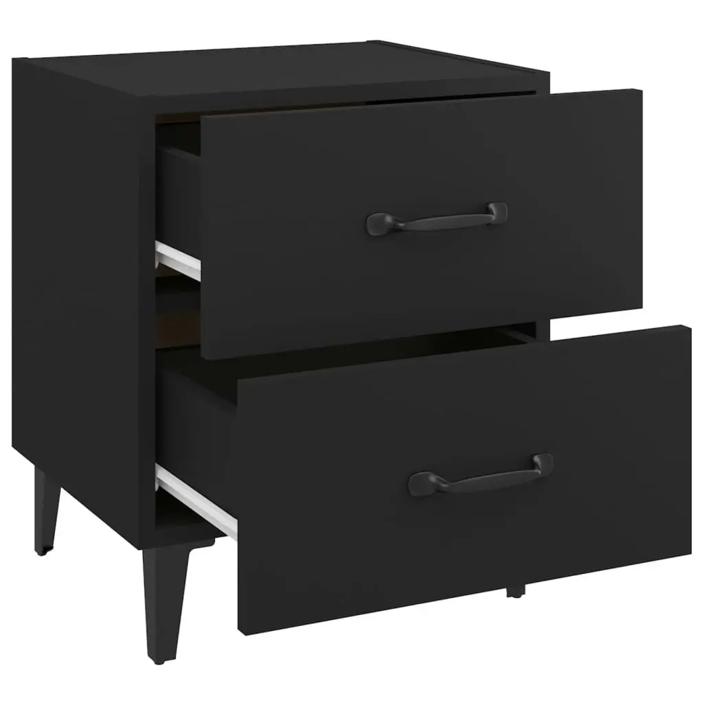 Bedside Cabinet Black 40x35x47.5 cm 811990