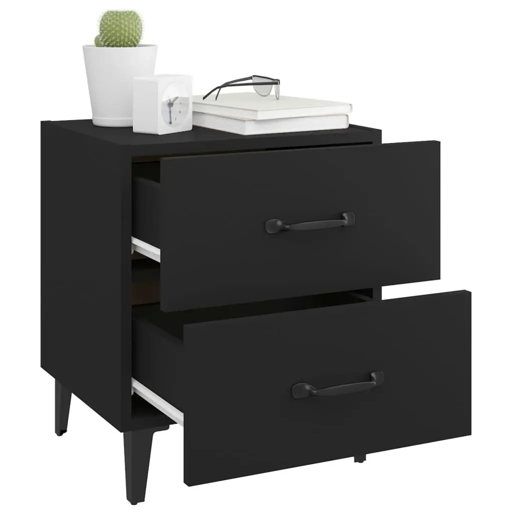 Bedside Cabinet Black 40x35x47.5 cm 811990