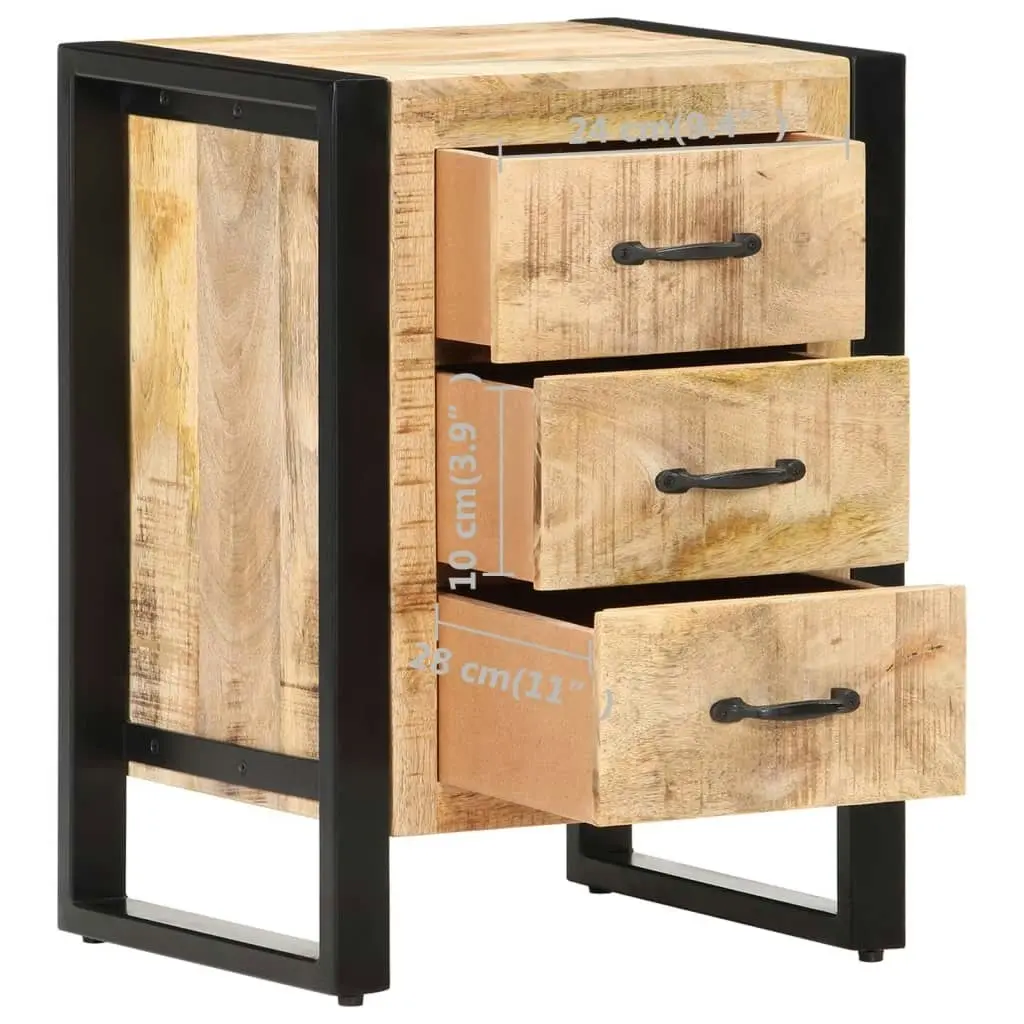 Bedside Cabinet 40x35x55 cm Solid Mango Wood 320229